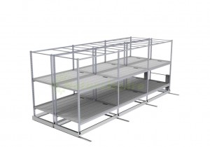Multilayer Mobile Vertical Grow Racks With Track
