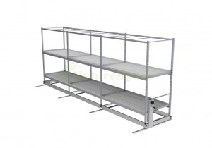 Multilayer Mobile Vertical Grow Racks With Track