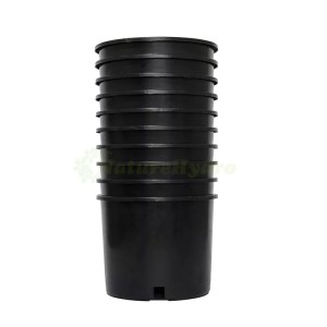 Black Plastic Flower Nursery Gallon Pot