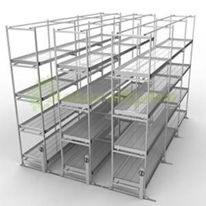 Multilayer Mobile Vertical Grow Racks With Track Featured Image