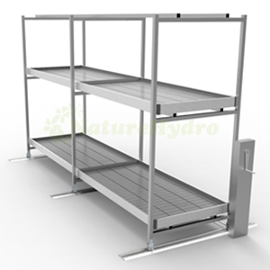 Multilayer Mobile Vertical Grow Racks With Track